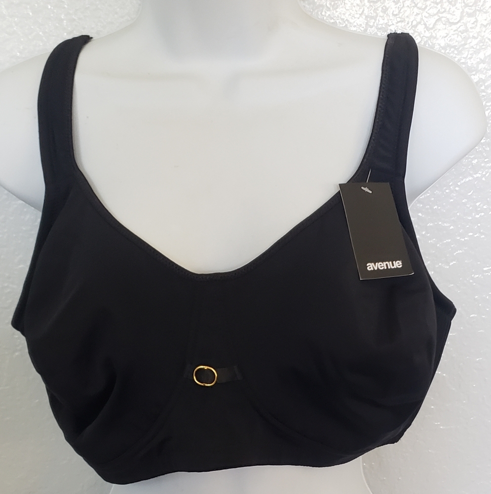 Avenue City Chic Collection Black Bra Plus Size 44D